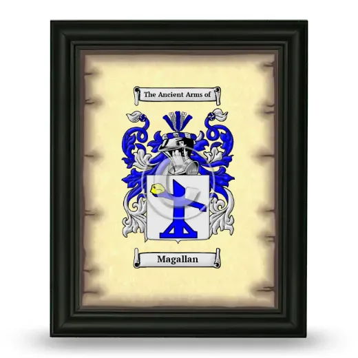 Magallan Coat of Arms Framed - Black