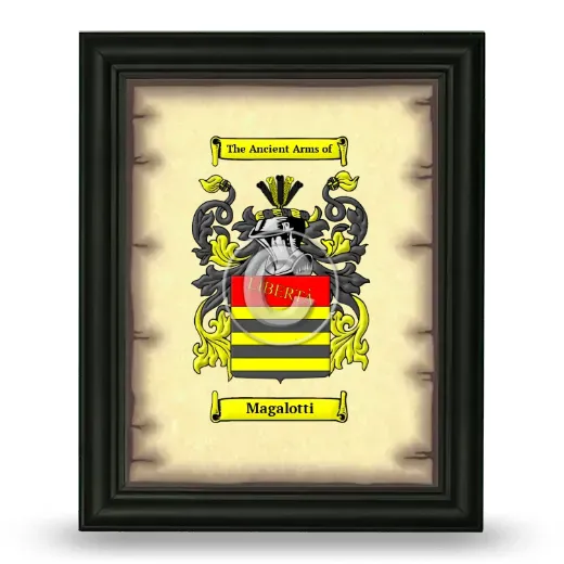 Magalotti Coat of Arms Framed - Black