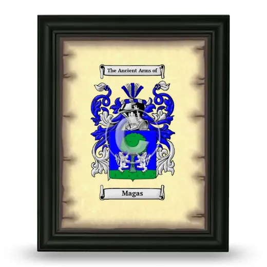 Magas Coat of Arms Framed - Black