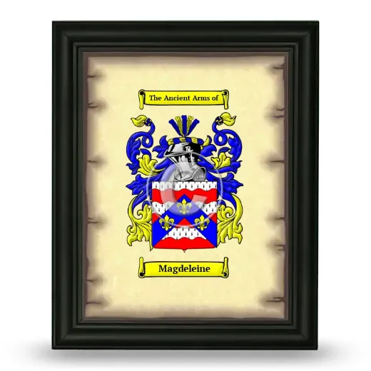 Magdeleine Coat of Arms Framed - Black