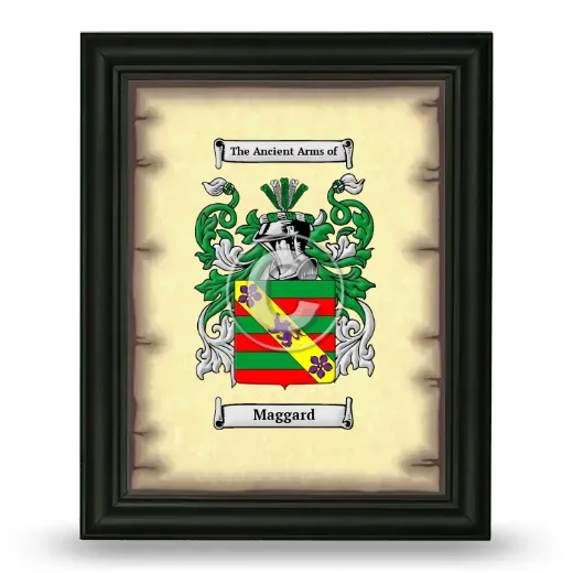 Maggard Coat of Arms Framed - Black