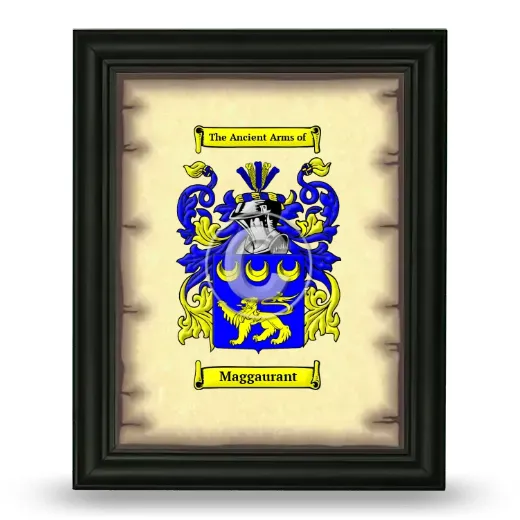 Maggaurant Coat of Arms Framed - Black