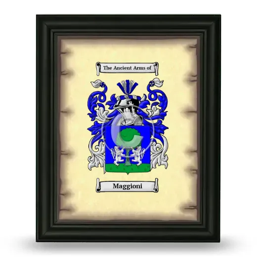 Maggioni Coat of Arms Framed - Black