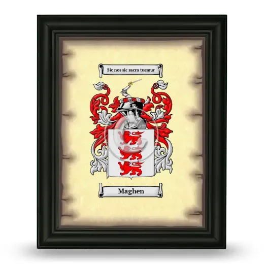 Maghen Coat of Arms Framed - Black
