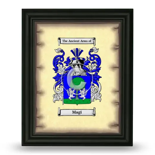 Magi Coat of Arms Framed - Black