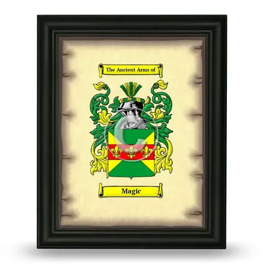 Magic Coat of Arms Framed - Black