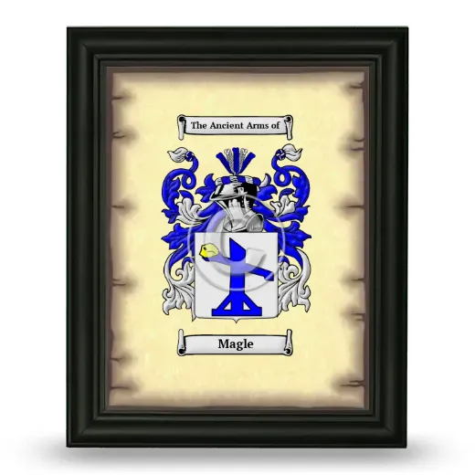 Magle Coat of Arms Framed - Black