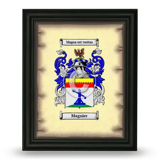 Magnier Coat of Arms Framed - Black