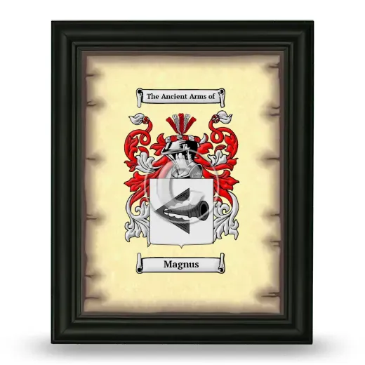 Magnus Coat of Arms Framed - Black