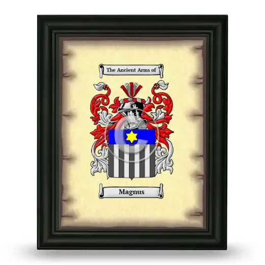 Magnus Coat of Arms Framed - Black