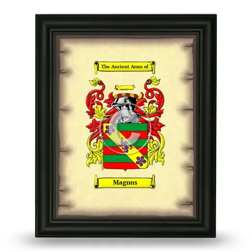 Magnus Coat of Arms Framed - Black