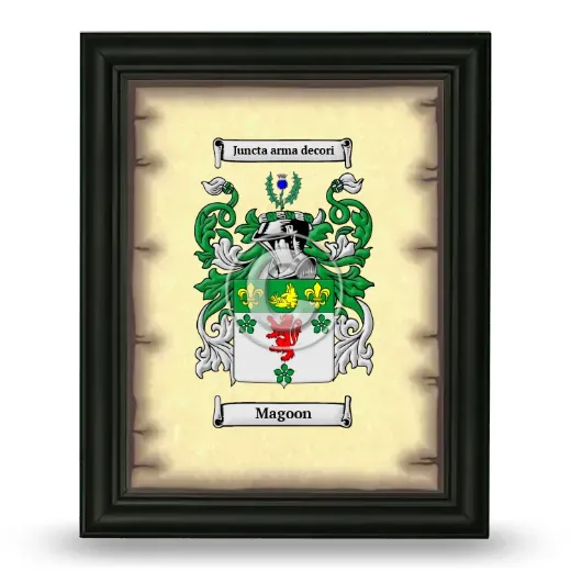 Magoon Coat of Arms Framed - Black