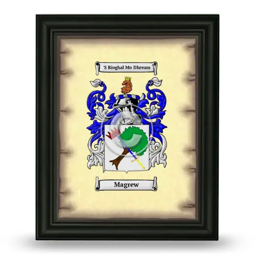 Magrew Coat of Arms Framed - Black