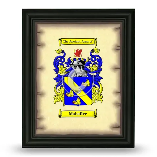 Mahaffee Coat of Arms Framed - Black