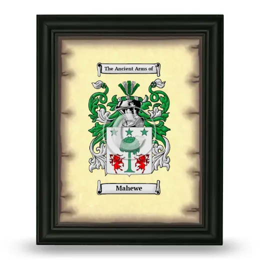 Mahewe Coat of Arms Framed - Black