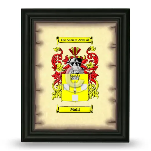 Mahl Coat of Arms Framed - Black