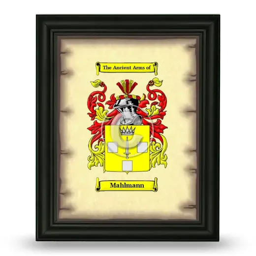 Mahlmann Coat of Arms Framed - Black