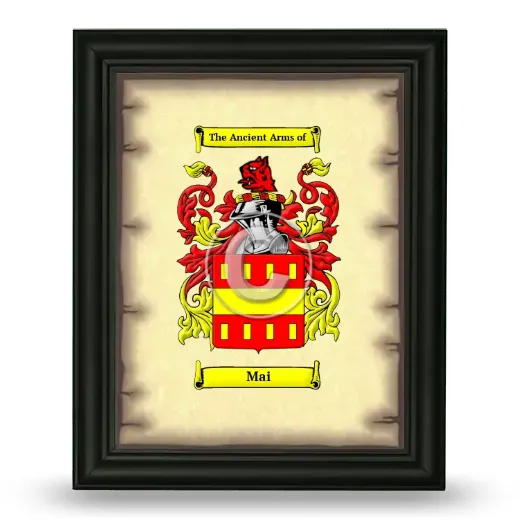 Mai Coat of Arms Framed - Black