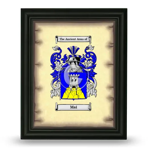 Mai Coat of Arms Framed - Black