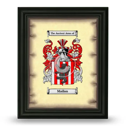 Mailan Coat of Arms Framed - Black