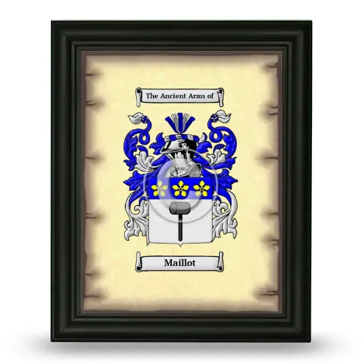 Maillot Coat of Arms Framed - Black