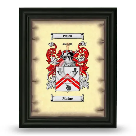 Mainé Coat of Arms Framed - Black