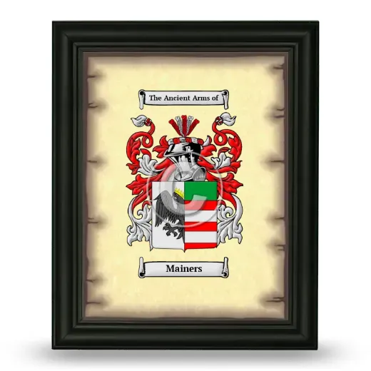 Mainers Coat of Arms Framed - Black