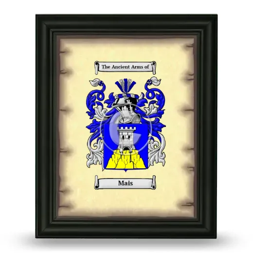 Mais Coat of Arms Framed - Black