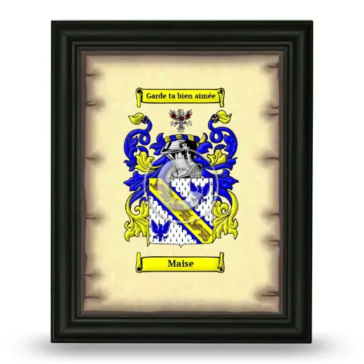 Maise Coat of Arms Framed - Black