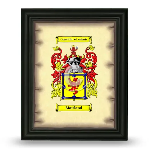 Maitland Coat of Arms Framed - Black