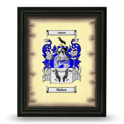 Makay Coat of Arms Framed - Black