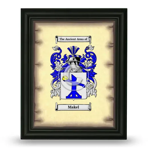 Makel Coat of Arms Framed - Black