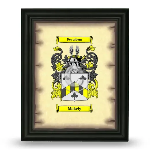 Makely Coat of Arms Framed - Black