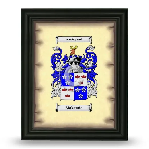 Makemie Coat of Arms Framed - Black