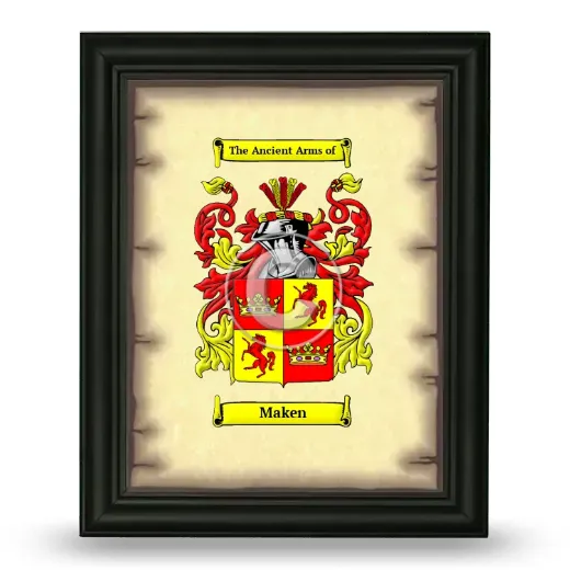 Maken Coat of Arms Framed - Black