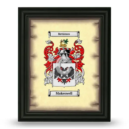 Makeswell Coat of Arms Framed - Black