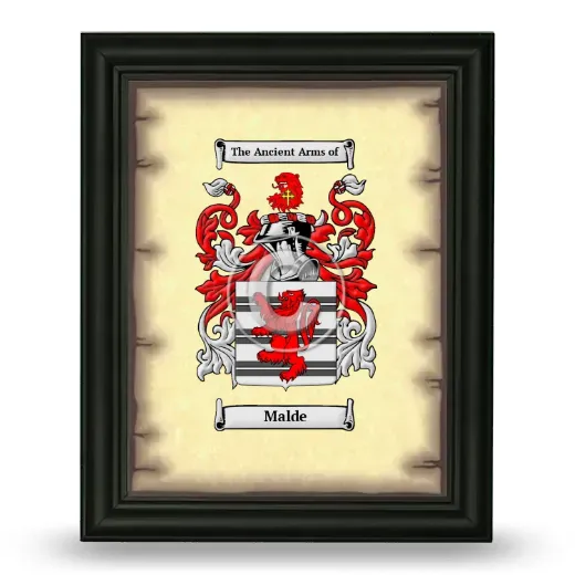 Malde Coat of Arms Framed - Black