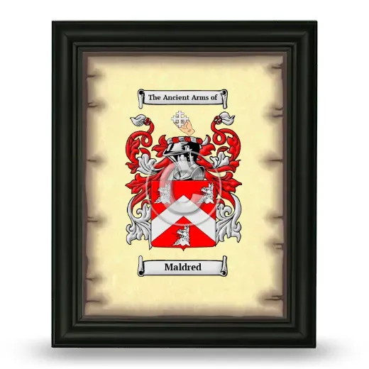 Maldred Coat of Arms Framed - Black