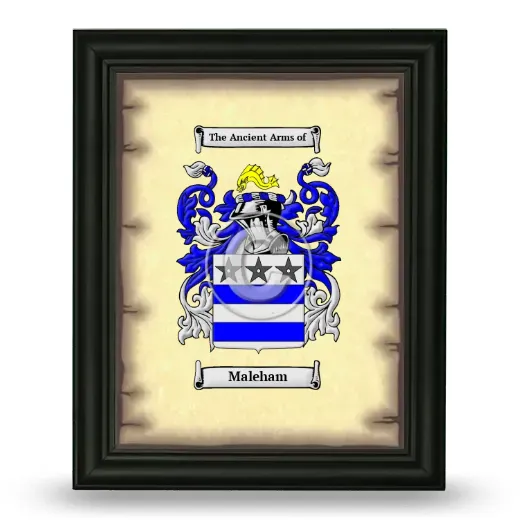 Maleham Coat of Arms Framed - Black