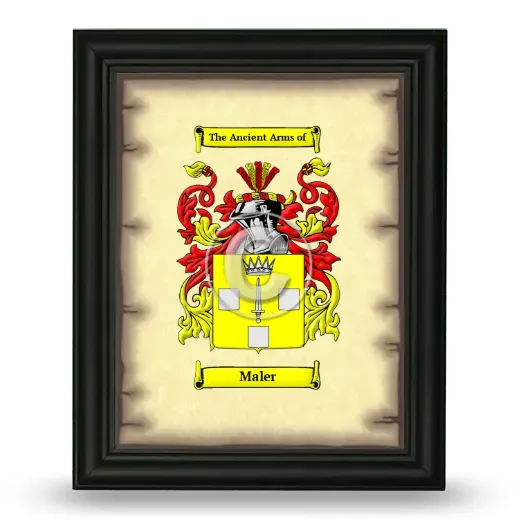 Maler Coat of Arms Framed - Black