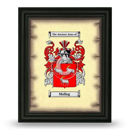 Maling Coat of Arms Framed - Black