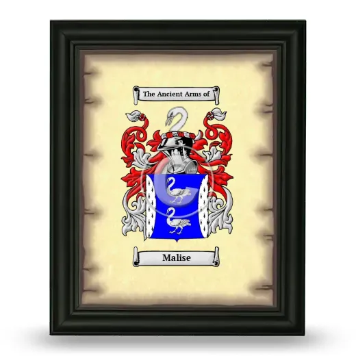 Malise Coat of Arms Framed - Black