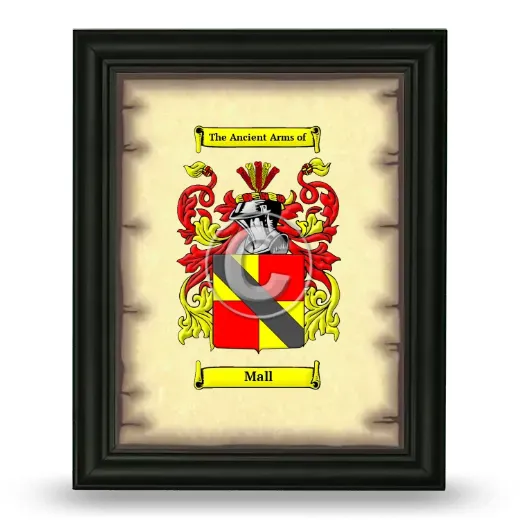 Mall Coat of Arms Framed - Black