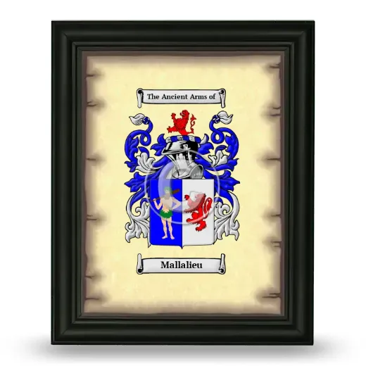 Mallalieu Coat of Arms Framed - Black