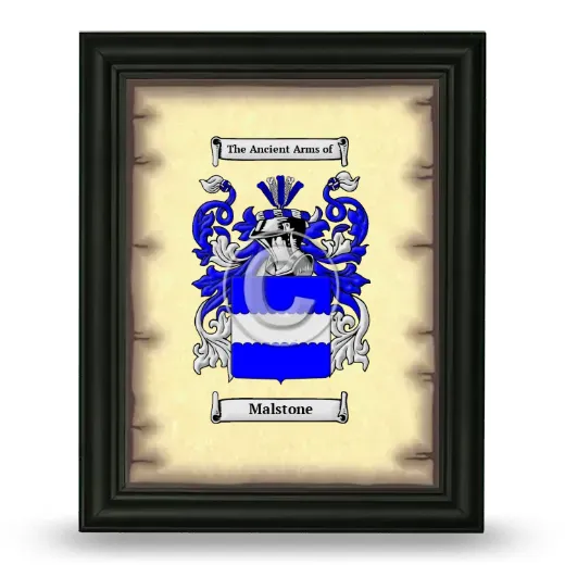 Malstone Coat of Arms Framed - Black