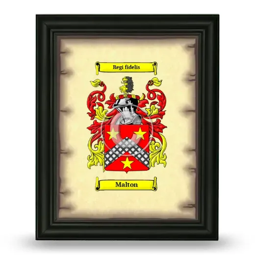 Malton Coat of Arms Framed - Black