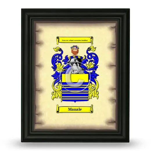 Manale Coat of Arms Framed - Black