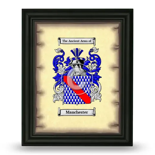 Manchester Coat of Arms Framed - Black