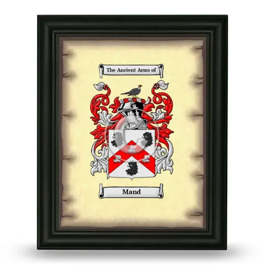 Mand Coat of Arms Framed - Black