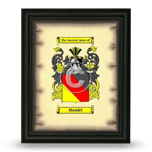 Mandel Coat of Arms Framed - Black